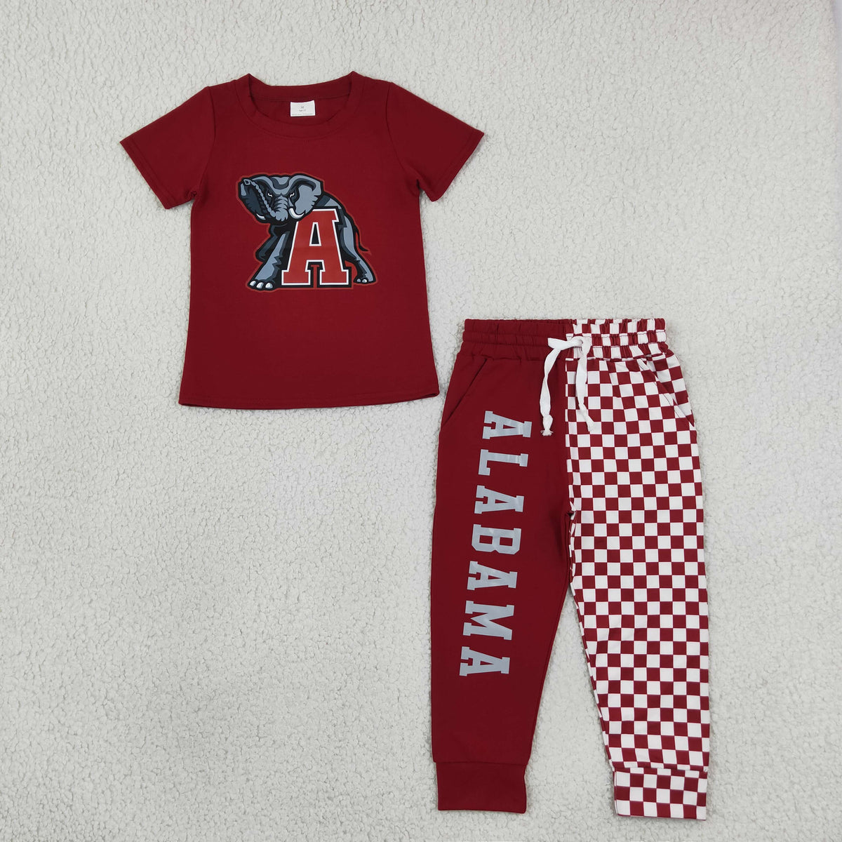 RTS NO MOQ (In stock)milk silk BSPO0697(BT1883+P1060) Baby Boys Red Shirt Top Pockets Joggers Team Clothes Sets