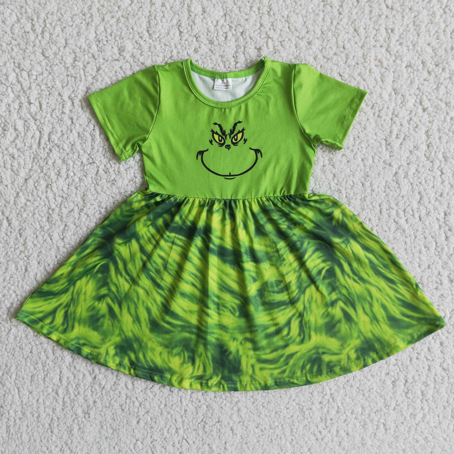 E3-3 Girls green short sleeve dresses