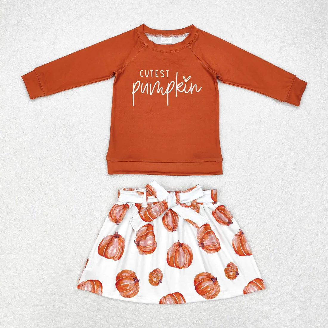 10.23 RTS Sibling Baby Girls Pumpkins Top Leopard Leggings Skirts Bottom Fall Clothes Sets