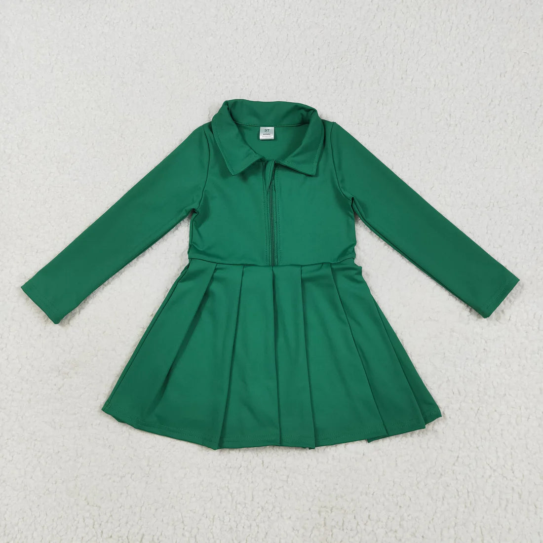 10.2 RTS Sibling Baby Girls Colorful Long Sleeves Zipper Shorts Yoga Activity Knee Length Dresses