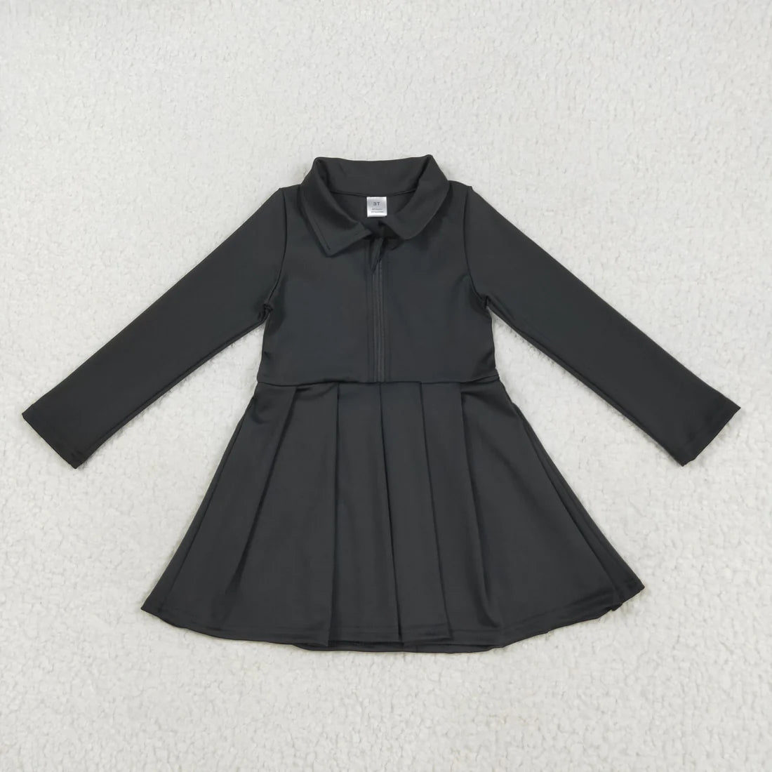 10.2 RTS Sibling Baby Girls Colorful Long Sleeves Zipper Shorts Yoga Activity Knee Length Dresses