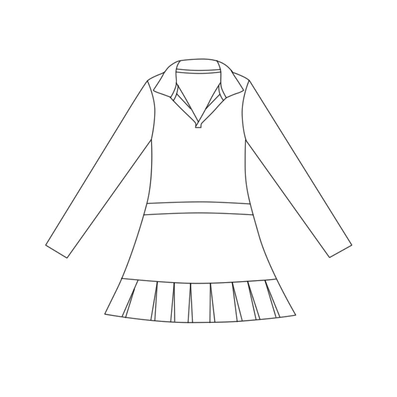 11.3 GLD1440 Pre order No Moq Yoga fabric Baby Girls White Long Sleeve Pleated Ruffle Knee Length Dresses