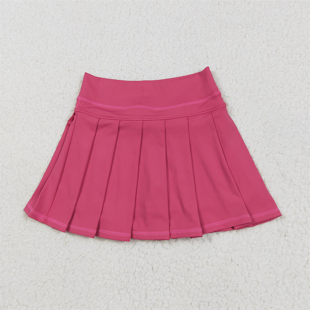 7.22 GLK0079RTS NO MOQ Baby Girls Yoga Skirt baby girls clothes yoga rose red Skirts dress