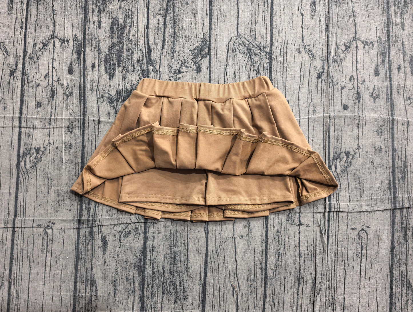 5.28 GLK0107 Sample No Moq Khaki cotton kids girls summer pleated skirt