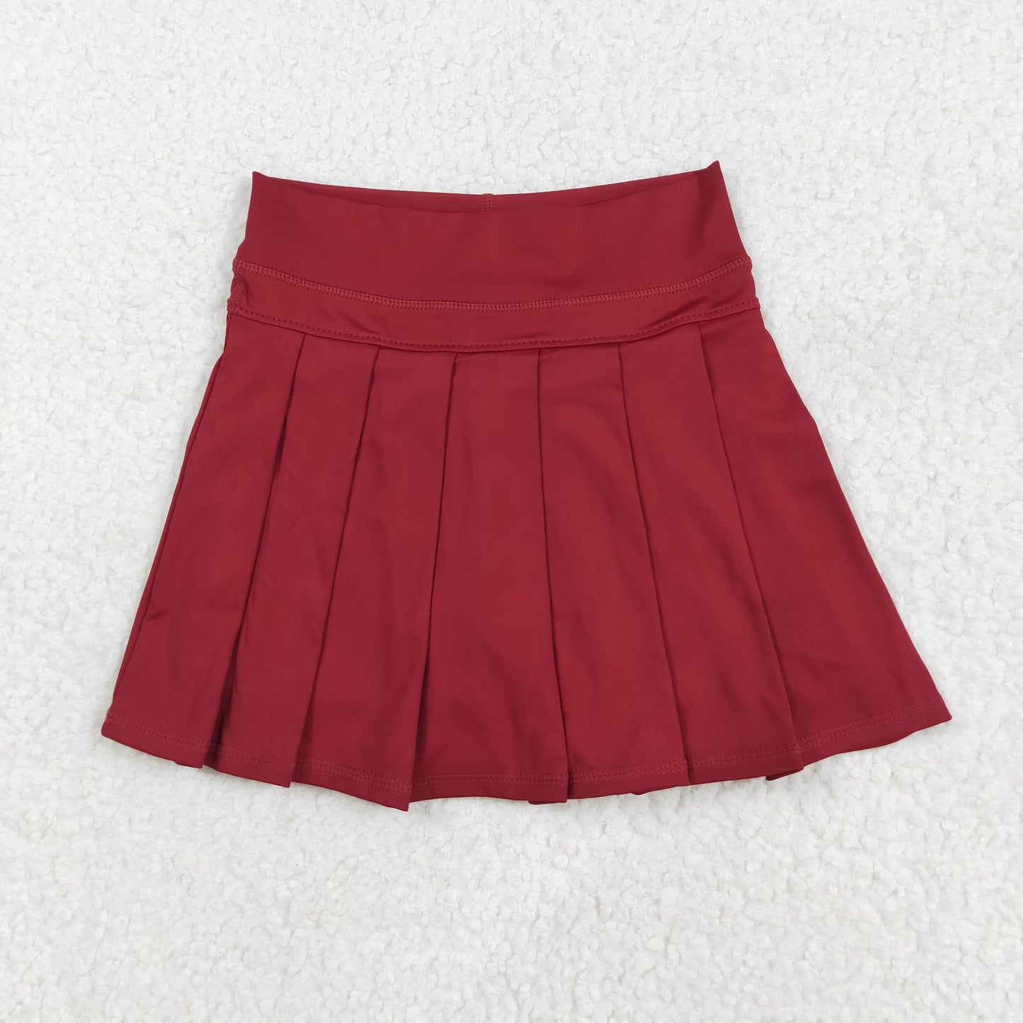 RTS NO MOQ (In stock)GLK0124 Baby Girls Summer Yoga Skirt Baby Girls Dark Red Yoga Skorts Bottom