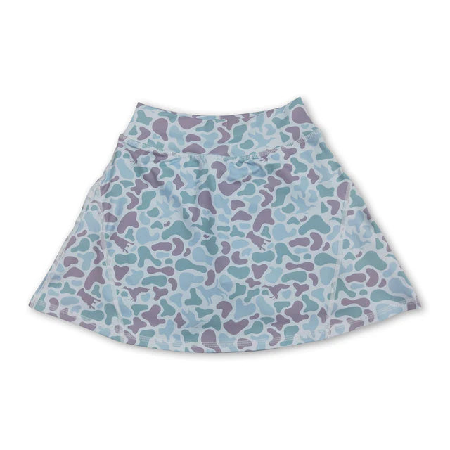RTS Sibling Baby Girls Western Ducks Camo Yoga Skorts Bottom