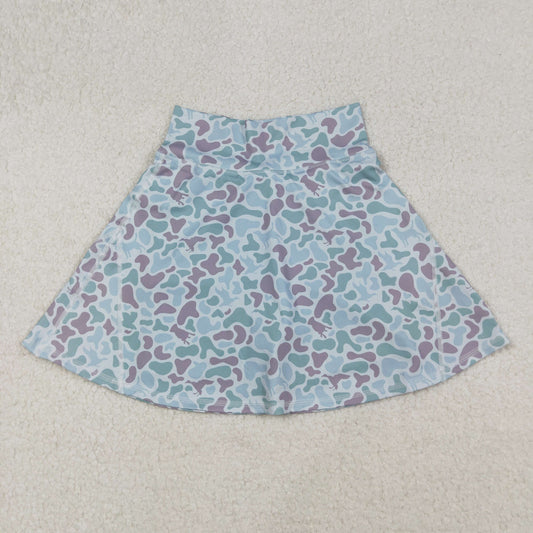 RTS NO MOQ (In stock)GLK0132 Adult Women's Summer Yoga Skirt Adult Women's Western Green Camouflage Yoga Skorts for Active Wear And Fitness