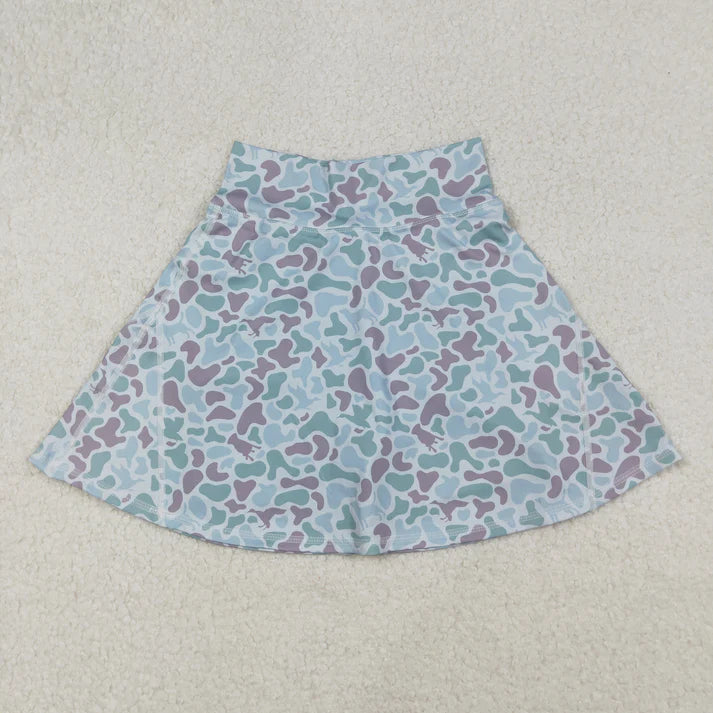 9.25 RTS Mama and Me Adult Women Girls Western Green Camo Yoga Active Skirt Shorts Bottoms