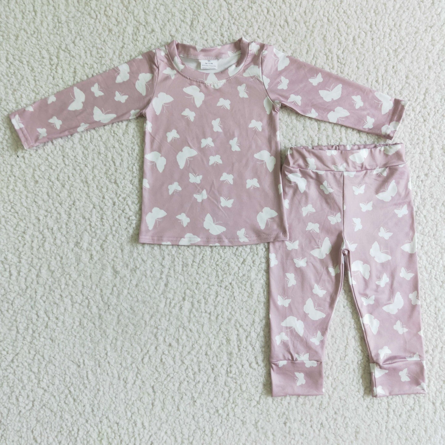 GLP0194 baby girls butterfly fall pajamas sets