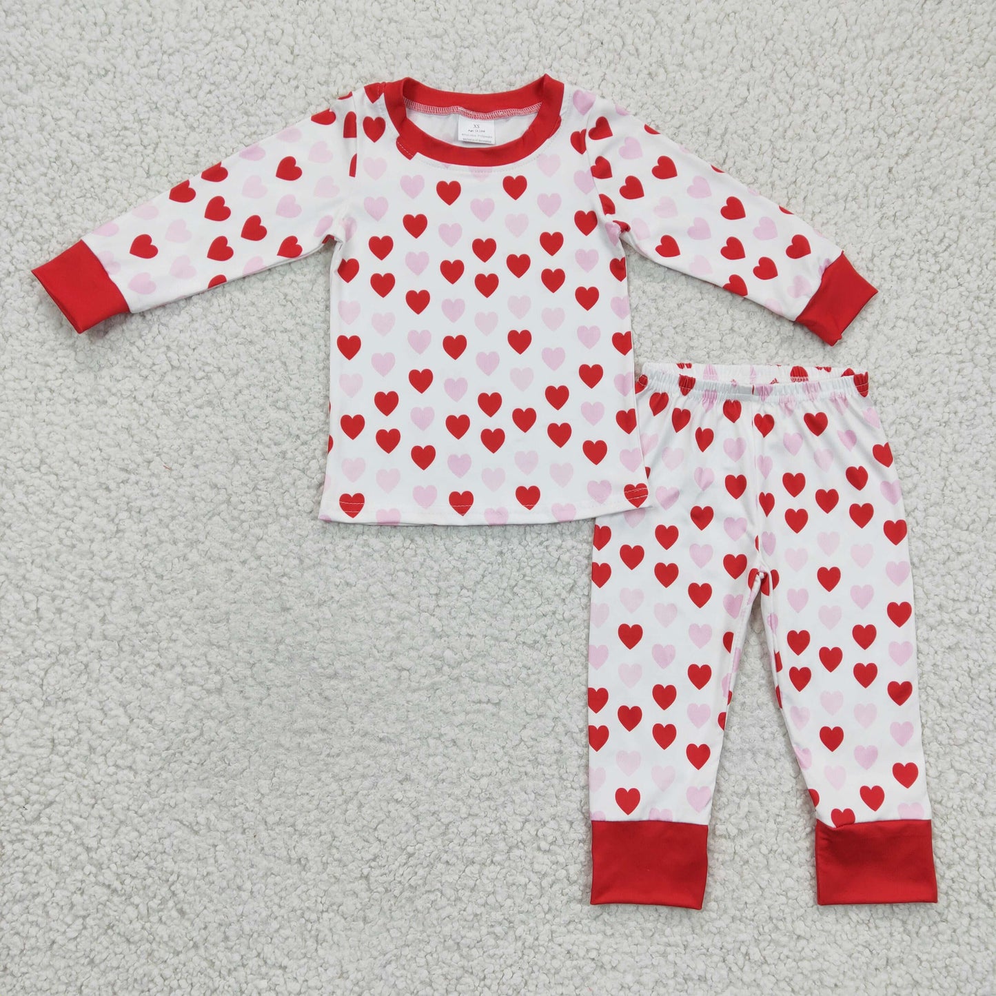 1.10 GLP0360 RTS No Moq Promotion Baby Girls Heart Pajamas Pants clothes sets