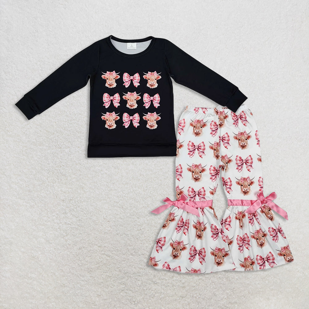 10.21 RTS Silbing Baby Girls Long Sleeve Top Bottomland Camo Bell Pants Clothes Sets