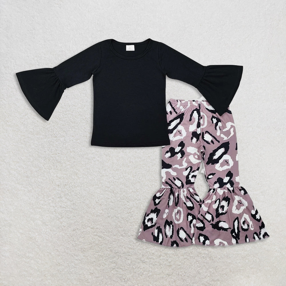 10.21 RTS Silbing Baby Girls Long Sleeve Top Bottomland Camo Bell Pants Clothes Sets