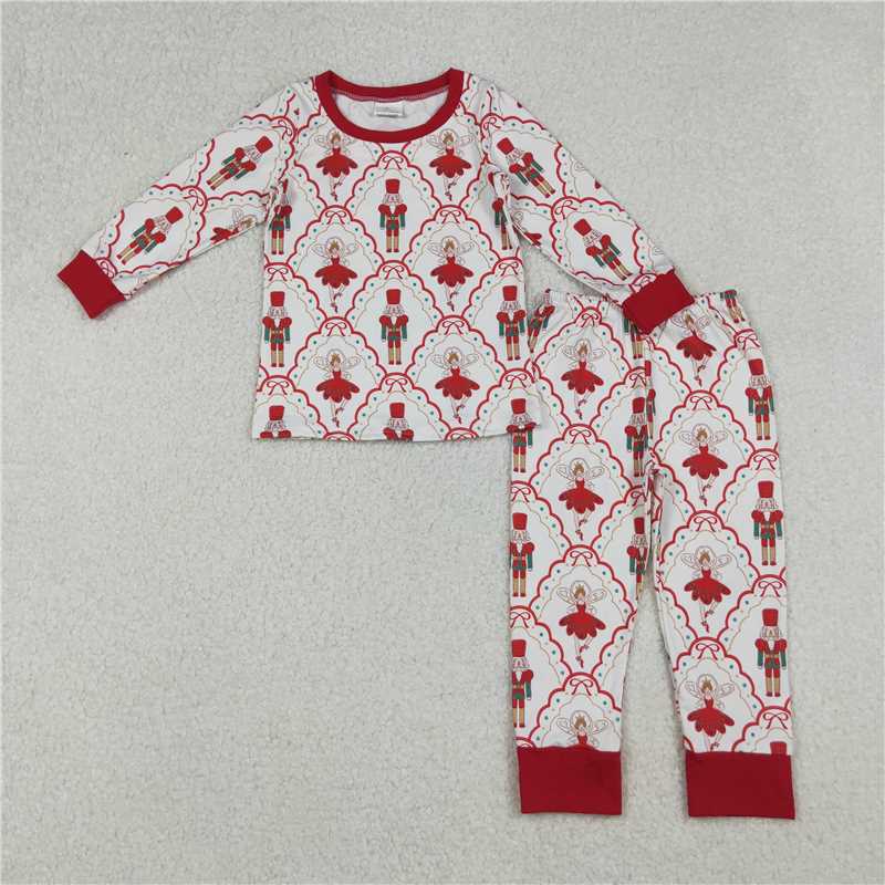 10.1 RTS Sibling Baby Girls Long Sleeve Top Pants Christmas Pajamas Clothes Sets