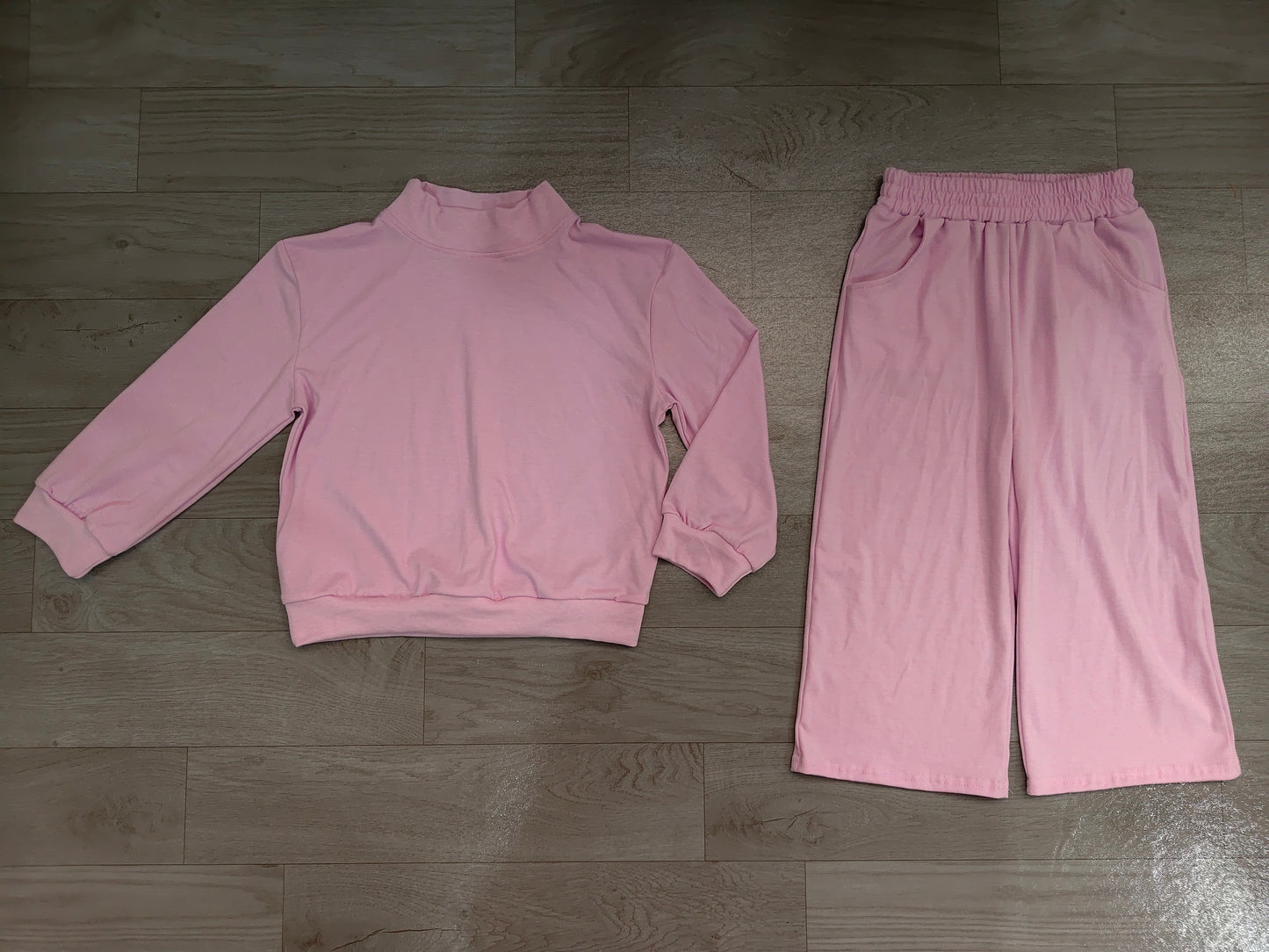 Sample No Moq moq cotton moq cotton GLP3470 Baby Girls Lavender Long Sleeve Shirt Top Pockets Flare Pant Clothes Set
