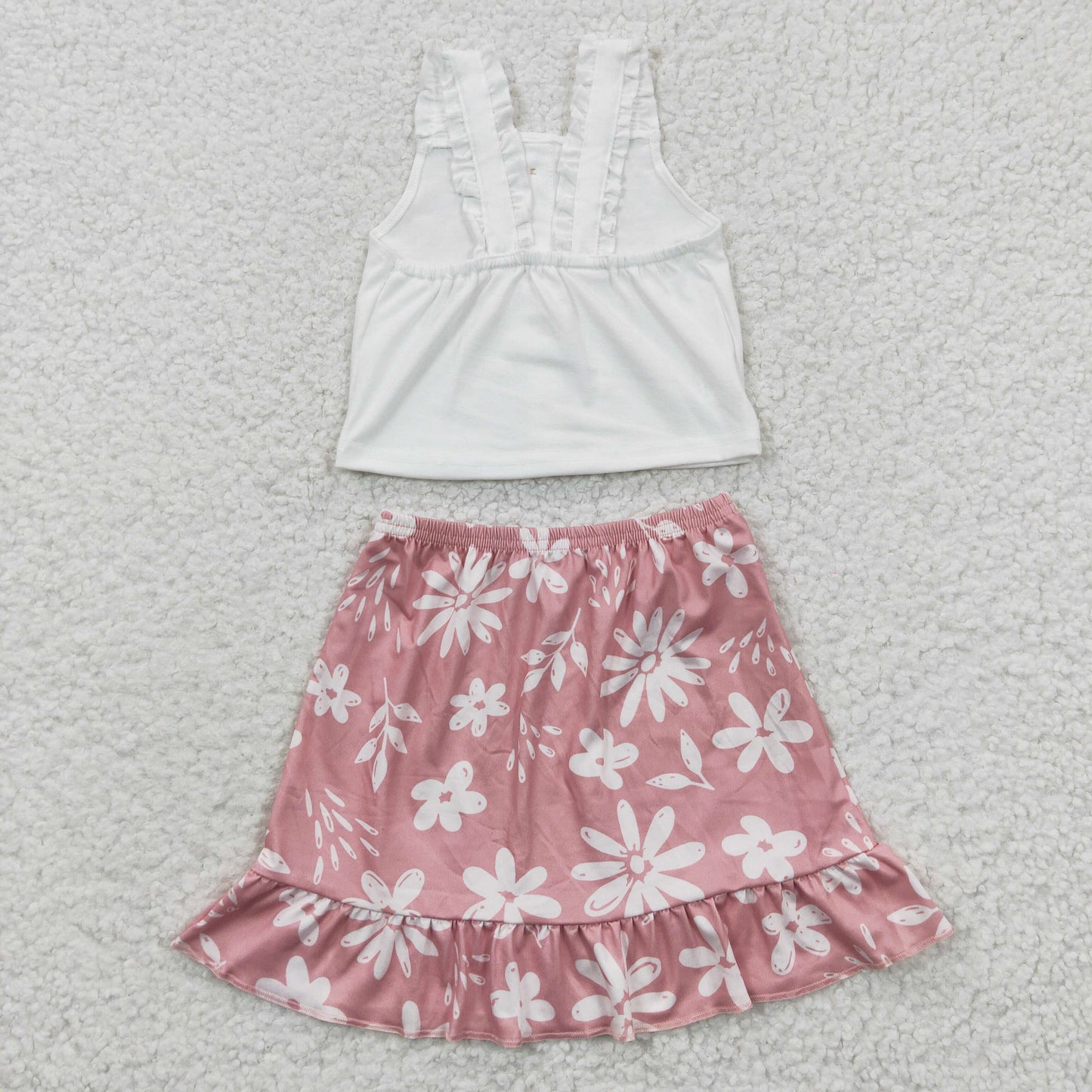 5.17 GSD0270 Baby Girls Summer Outfits Baby Girls Strap Top Skirts Summer Shorts Sets