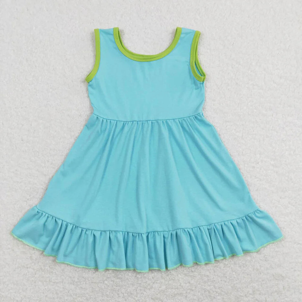 12.23 RST Sibling Baby Girls Sleeveless Ruffle Knee Length Summer Dresses