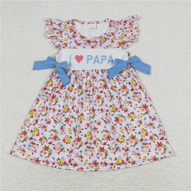 7.17 RTS NO MOQ girls daddy Short Sleeve Shorts sets dress romper