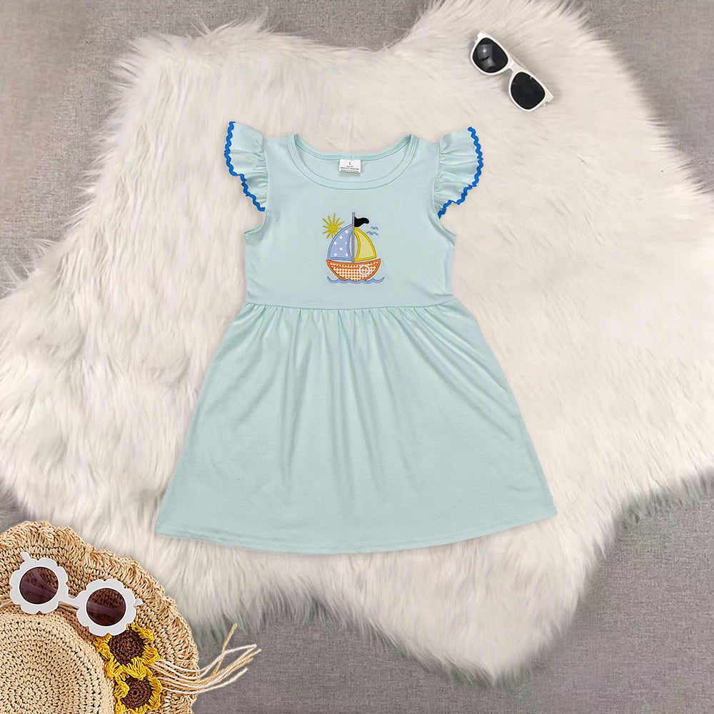 8.16 RTS Sibling Short sleeves boat top light blue plaid shorts boys clothing dress