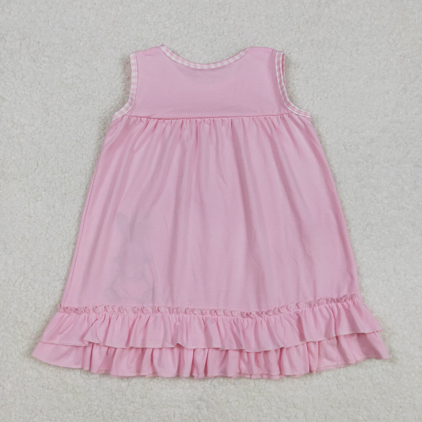 GSD1671Baby Girls Sleeveless Bunny Ruffle Easter Dresses Cute Spring/Summer Outfits for Little Girls