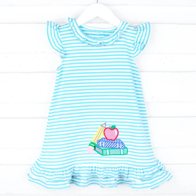 Baby Girls Back To School Books Tunic Ruffle Shorts Sets