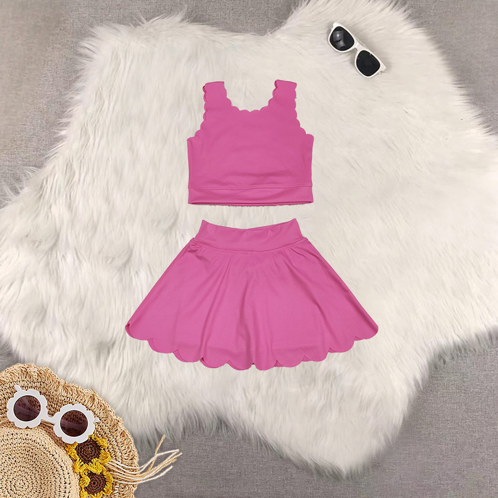 RTS Sibling Baby Girls sleeveless top skirt shorts kids girls active set