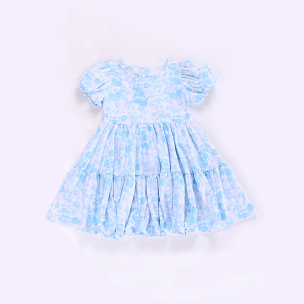 pre order Pink Floral Print Sleeveless Baby Girls Dress with Pockets Cute Summer Dress for Little Girls