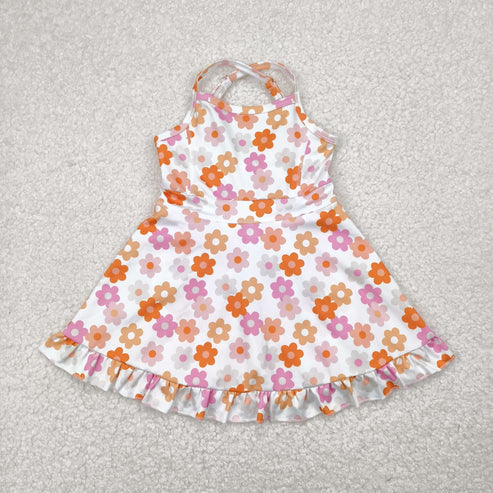 10.16 RST Sibling Baby Girls Straps Sports Wear Yoga Athletic Knee Length Dresses
