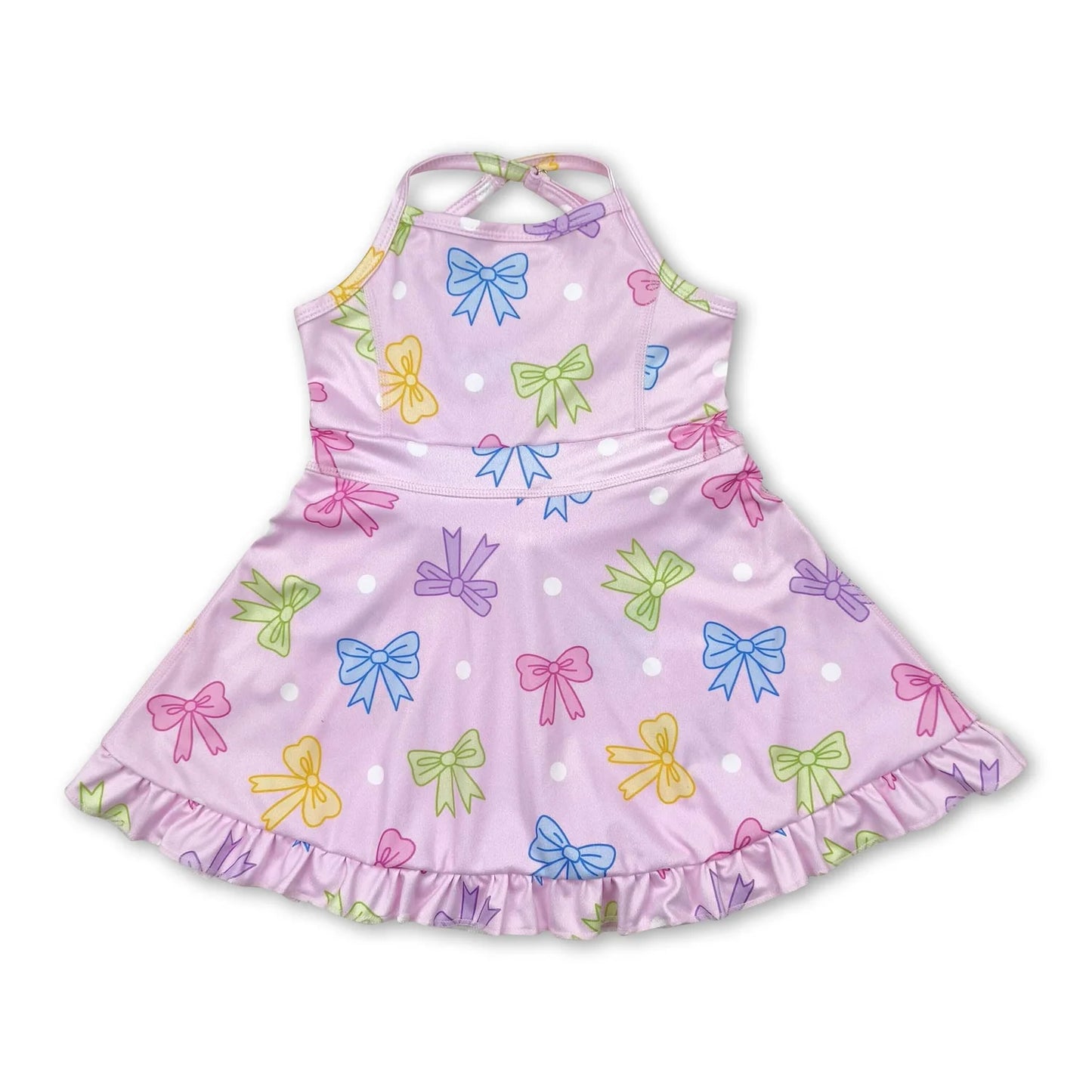 10.16 RST Sibling Baby Girls Straps Sports Wear Yoga Athletic Knee Length Dresses