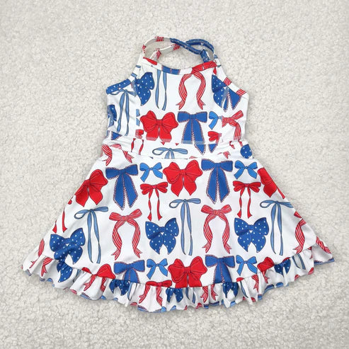 10.16 RST Sibling Baby Girls Straps Sports Wear Yoga Athletic Knee Length Dresses