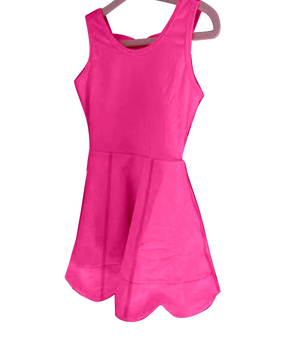 5.16 Pre order Kids Girls Sleeveless Lime Green Athletic Dresses - Comfortable Sportswear for Active Children