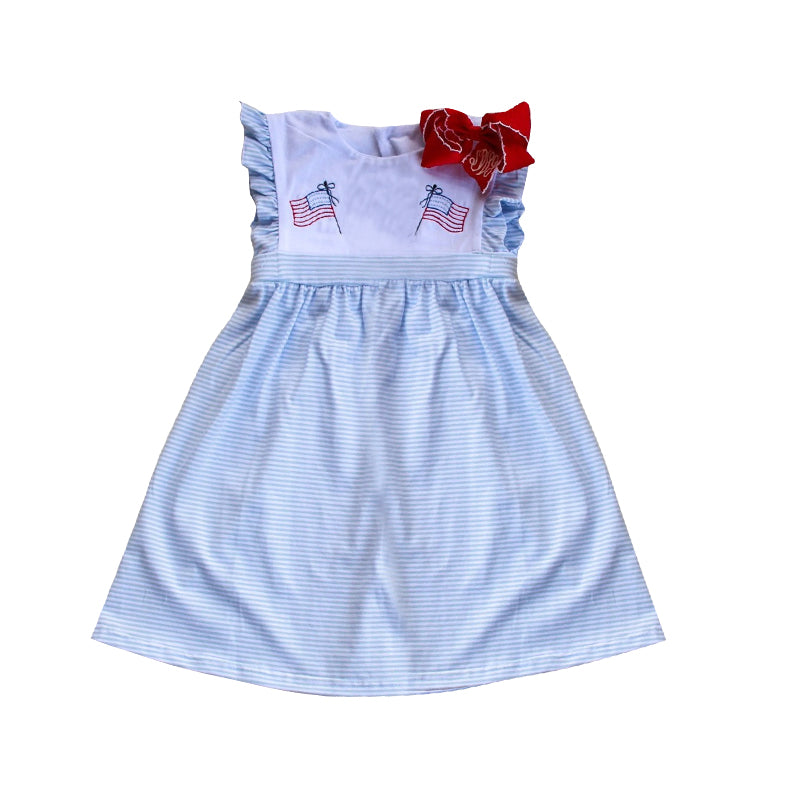 4.12 pre order Baby Girls July 4th Flag Dress