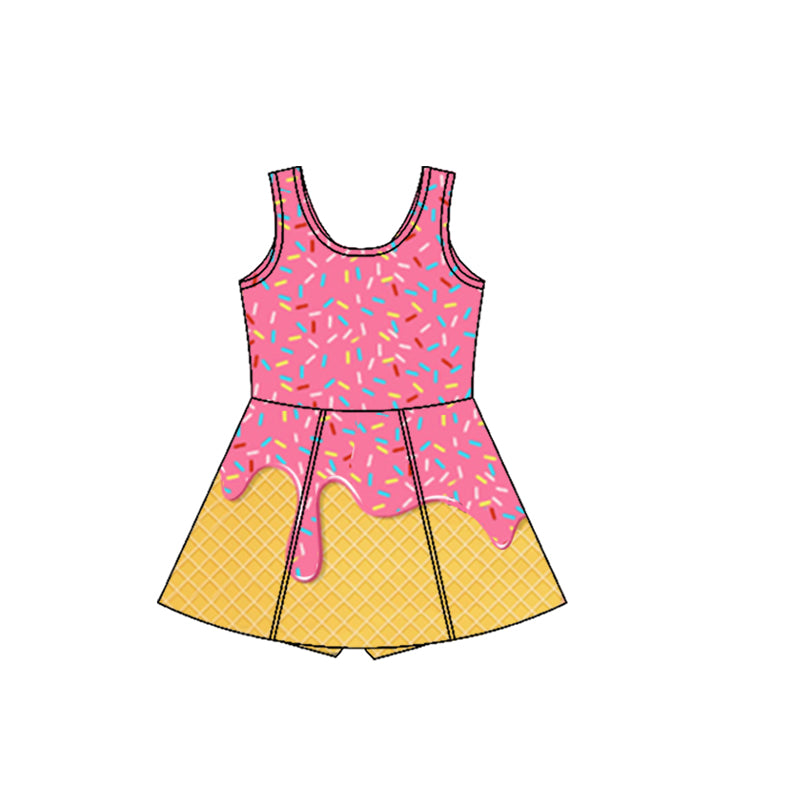 8.26 Pre order Baby Girls Summer Yoga Dress baby girl clothes team yoga Short Sleeve dress