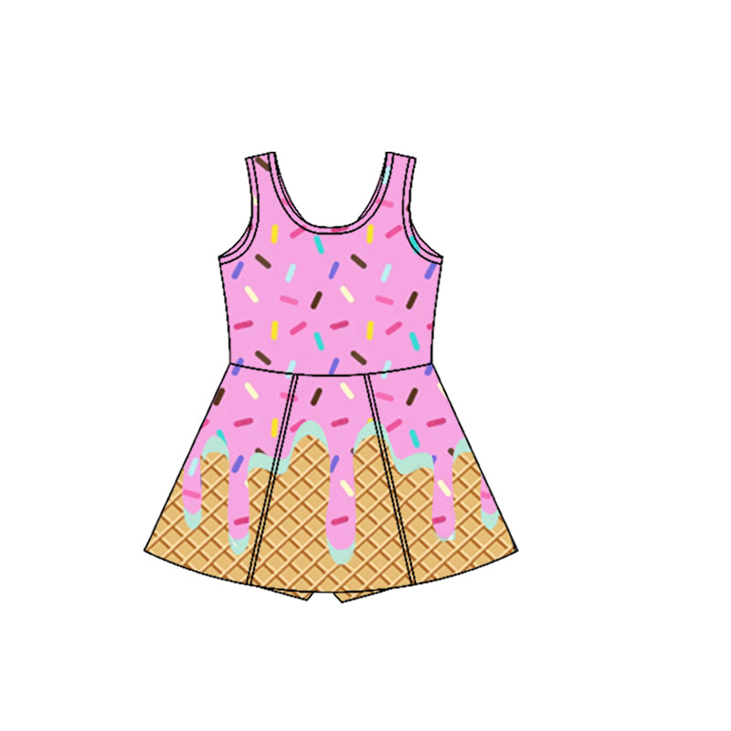 8.26 Pre order Baby Girls Summer Yoga Dress baby girl clothes team yoga Short Sleeve dress