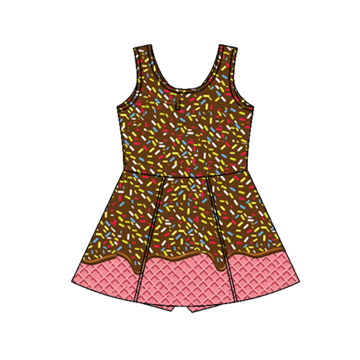 8.26 Pre order Baby Girls Summer Yoga Dress baby girl clothes team yoga dark pink sleeveless dress