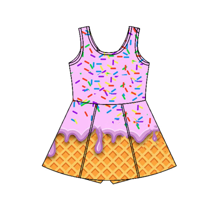 8.26 Pre order Baby Girls Summer Yoga Dress baby girl clothes team yoga dark pink sleeveless dress