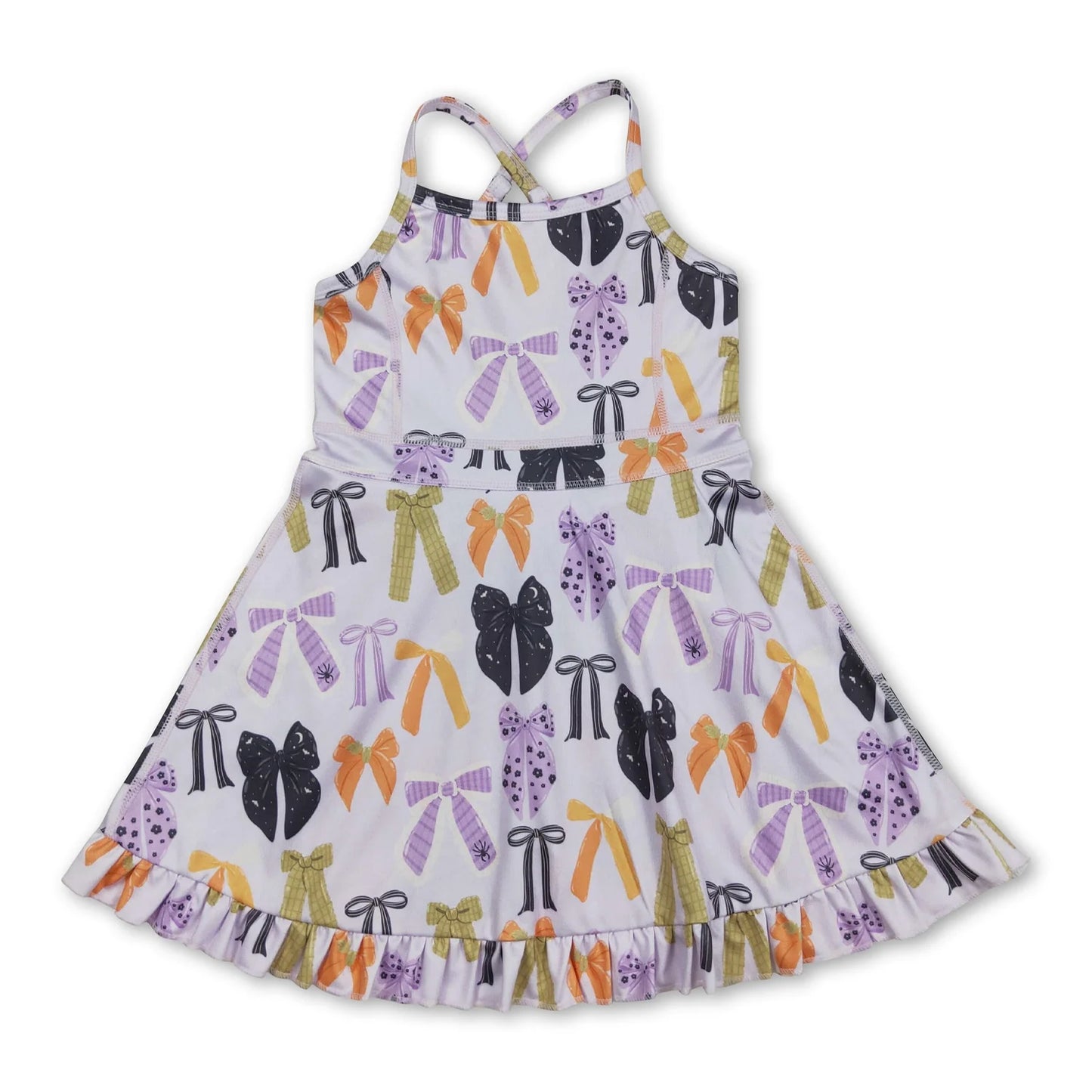 10.16 RST Sibling Baby Girls Straps Sports Wear Yoga Athletic Knee Length Dresses