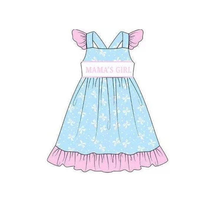 10.29 GSD2979 Pre Order No moq Baby Girls Pink mama’s girl summer dress