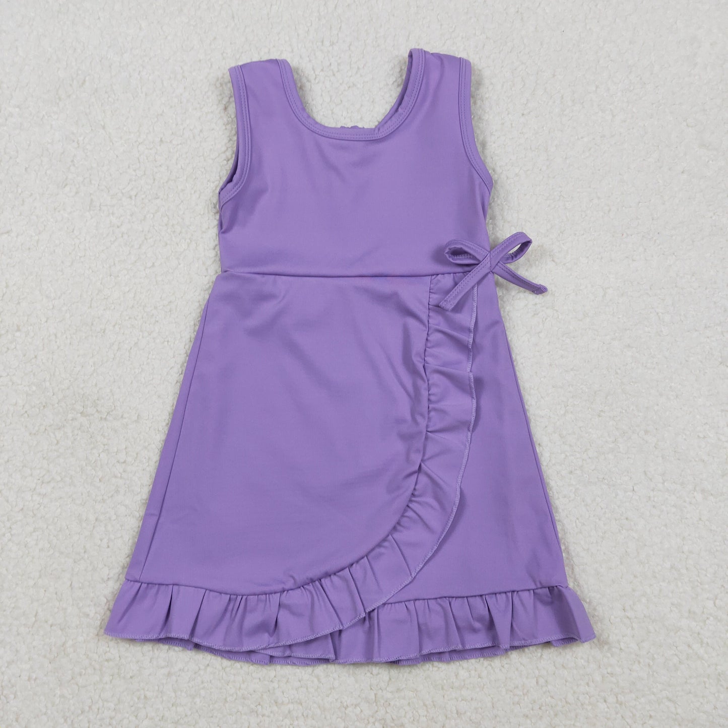 12.29 RST Sibling Baby Girls Sleeveless Yoga Active Shorts Ruffle Knee Length Dresses