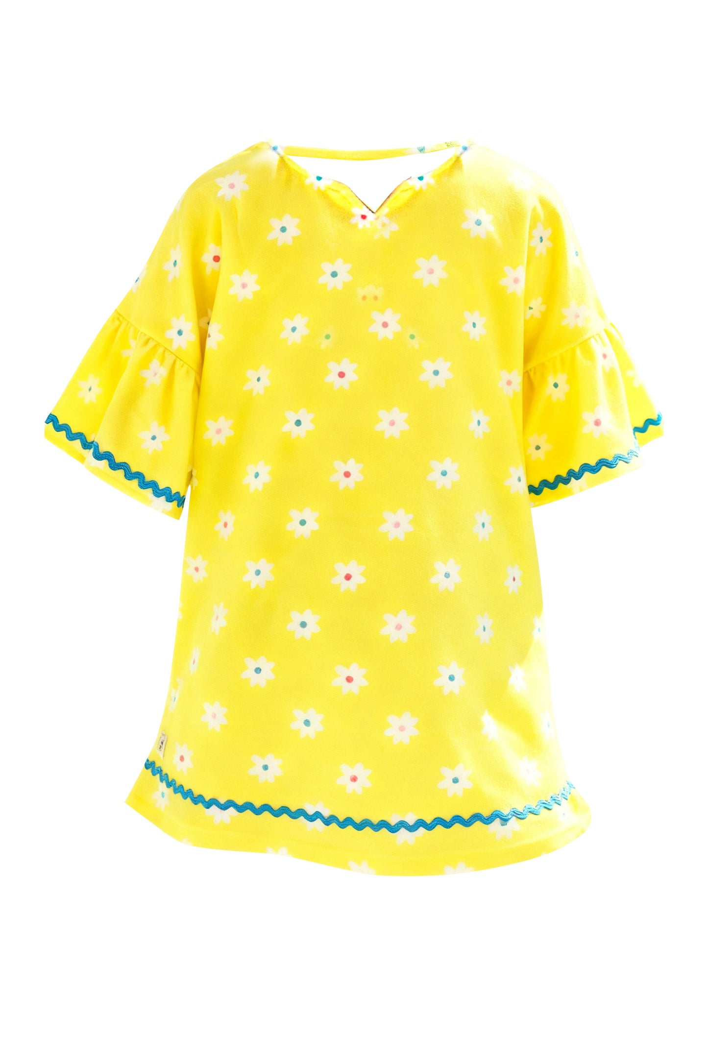 11.6 GSD3055 Pre order No Moq Baby Girls Yellow Flowers Knee Length Dresses