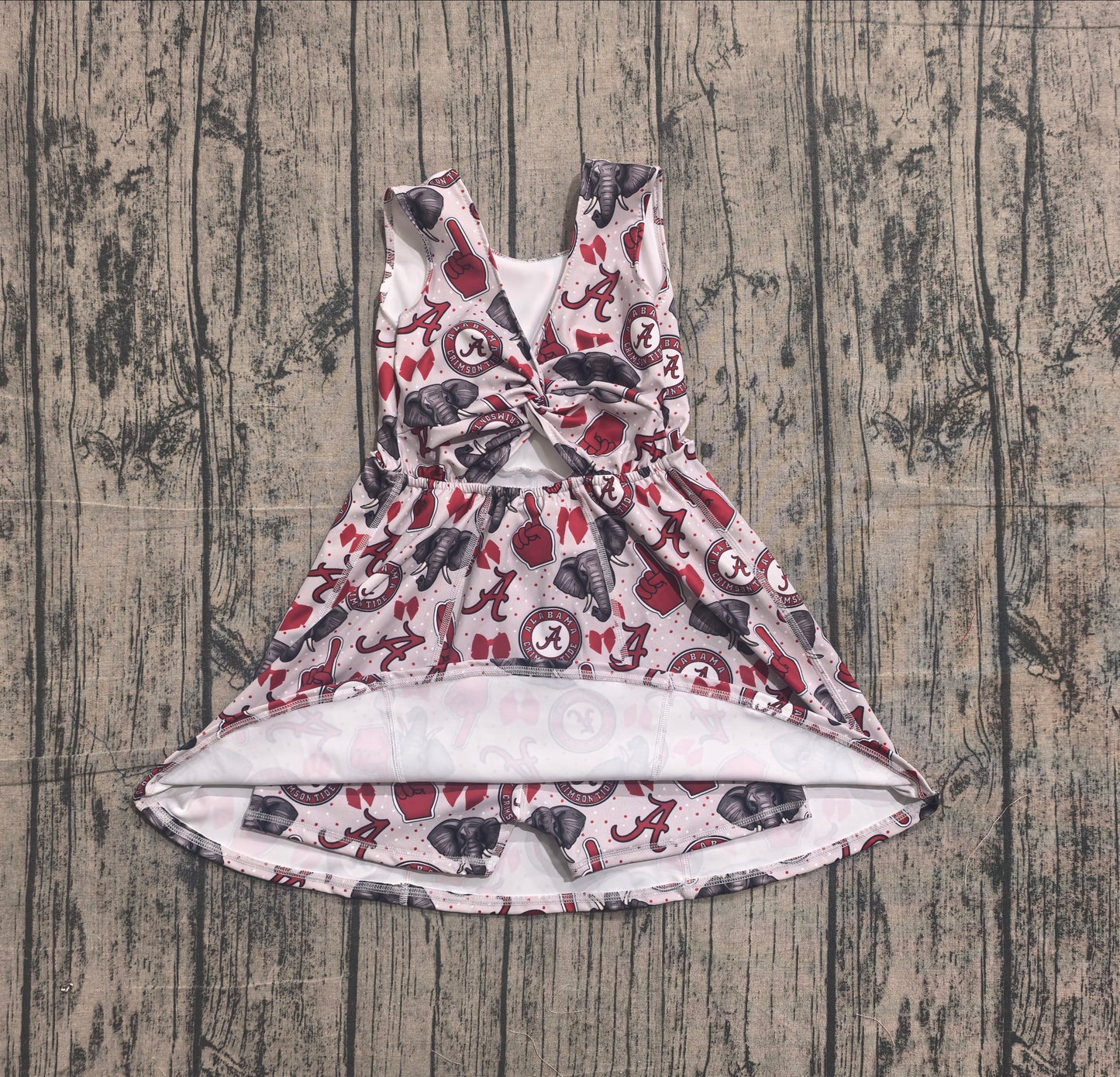 4.18 GSD3582 Sample No Moq Preorder Sleeveless A elephant bow kids girls team athletic dress