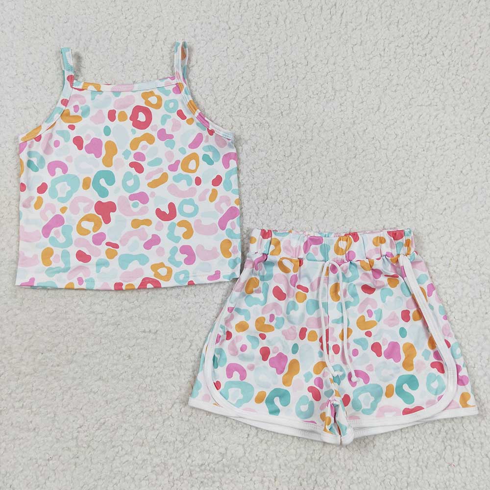 11.15 RTS Sibling Baby Girls Summer Straps Shirts Shorts Clothes Sets