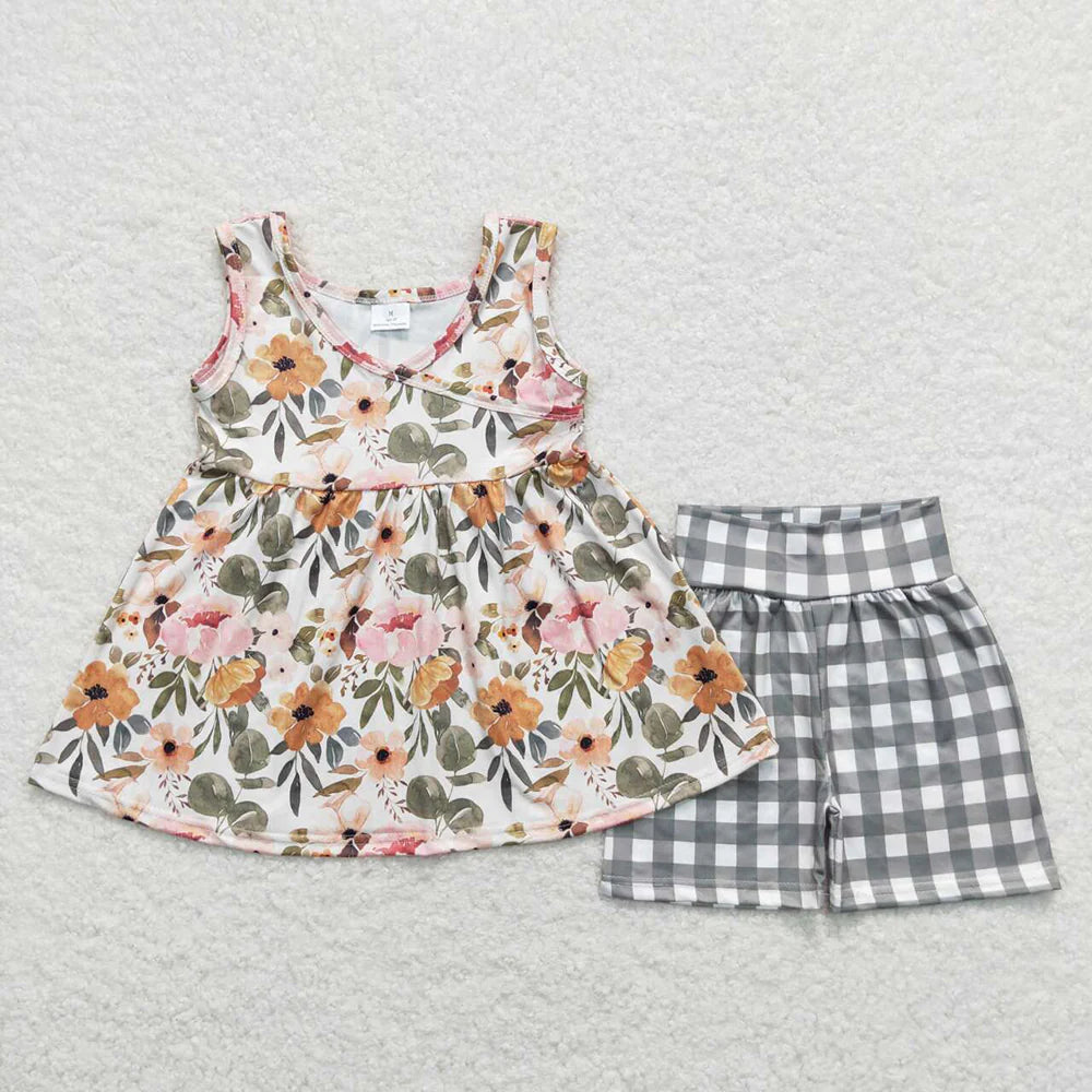 12.17 RTS Sibling Baby Girls Summer Tunic Top Shorts Clothes Sets