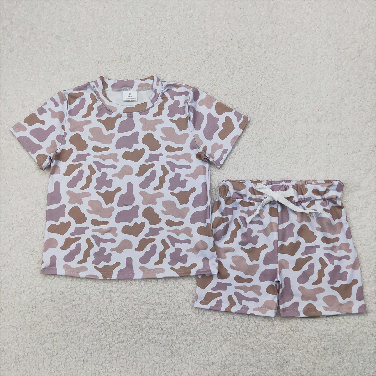 4.15 GSSO1725RTS NO MOQ Baby Girls Summer Outfits baby girl clothes camouflage short sleeve shorts set