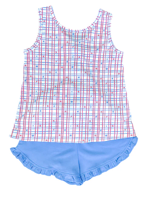 6.26 GSSO2539 Pre order Baby Girls Summer Outfits baby girls clothes sleeveless shorts set