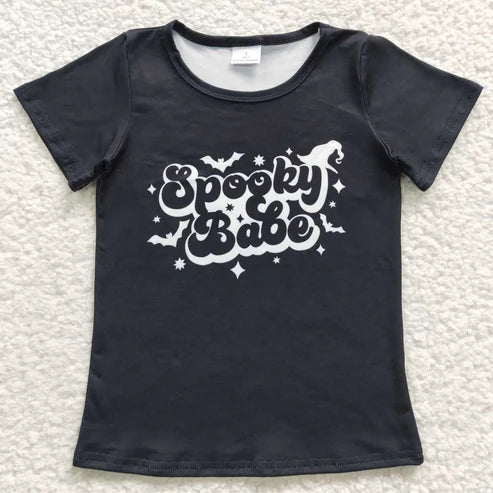 9.26 RTS Sibling Baby Boys Girls Hats Ghosts Pumpkins Halloween Tee Shirts Top