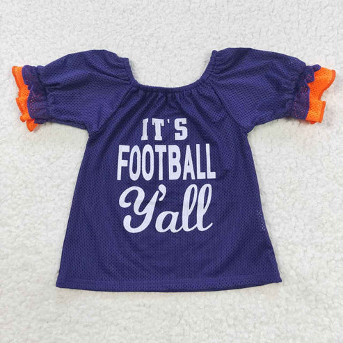 9.25 RTS Sibling Baby Boys Girls Footballs Baseballs Team Tee Shirts Top