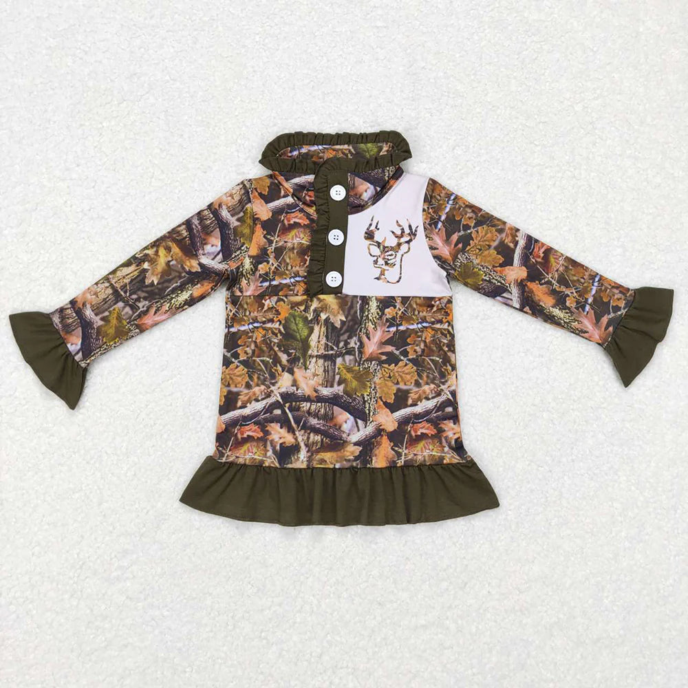 1.15 RTS Sibling Girls Baby Boys Camo Hunting Deer Season Pullover Jackets Tops