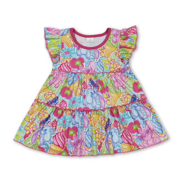 RTS Sibling Flutter sleeves rainbow baby girls shirt