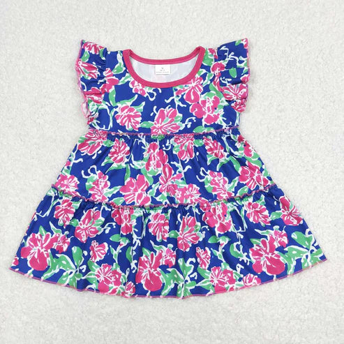 9.26 RTS Sibling Baby Girls Flowers Bows Plaid Tee Shirts Top