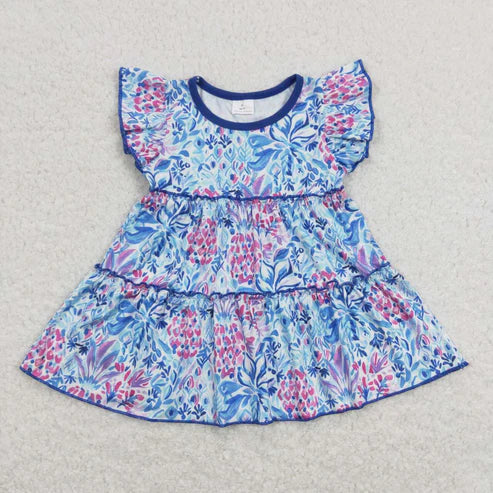 9.26 RTS Sibling Baby Girls Flowers Bows Plaid Tee Shirts Top